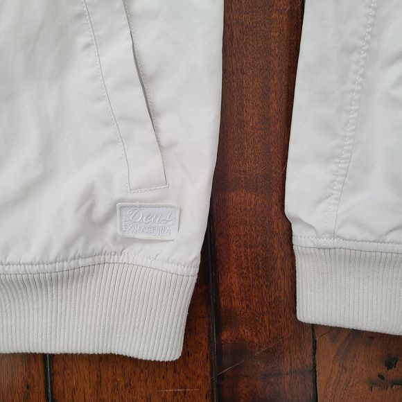 Vintage DEUS EX MACHINA Motorcycles Spell Out Garth Bomber Track Jacket White XL - Picture 5 of 12